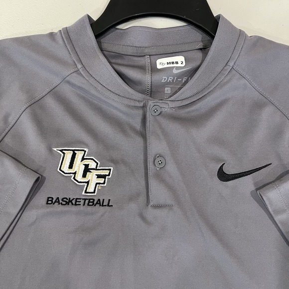 UCF Knights Nike Dri-Fit Henley Men's Gray Size Large Division 2 II Coach Staff - Picture 1 of 6